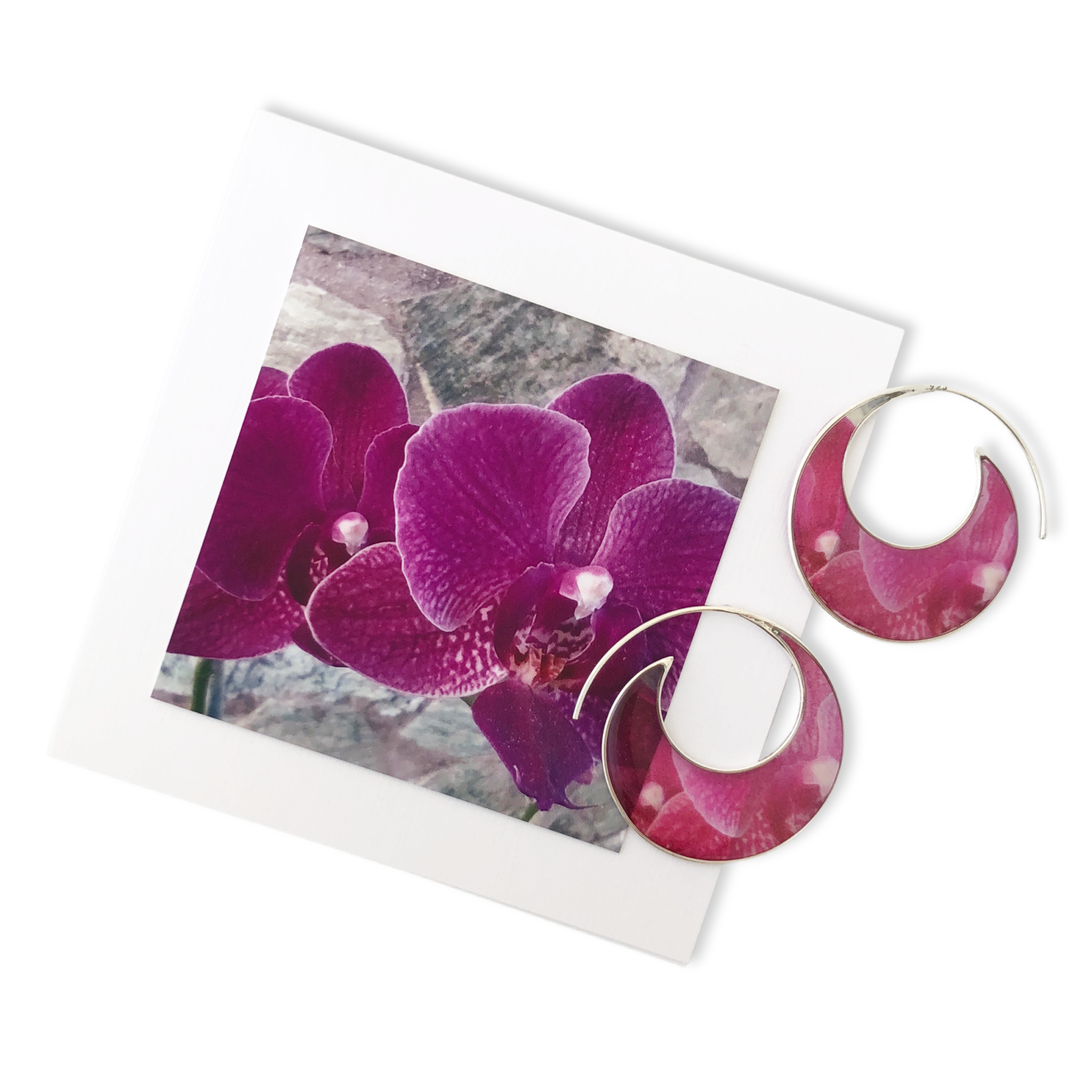 orchid photo jewelry