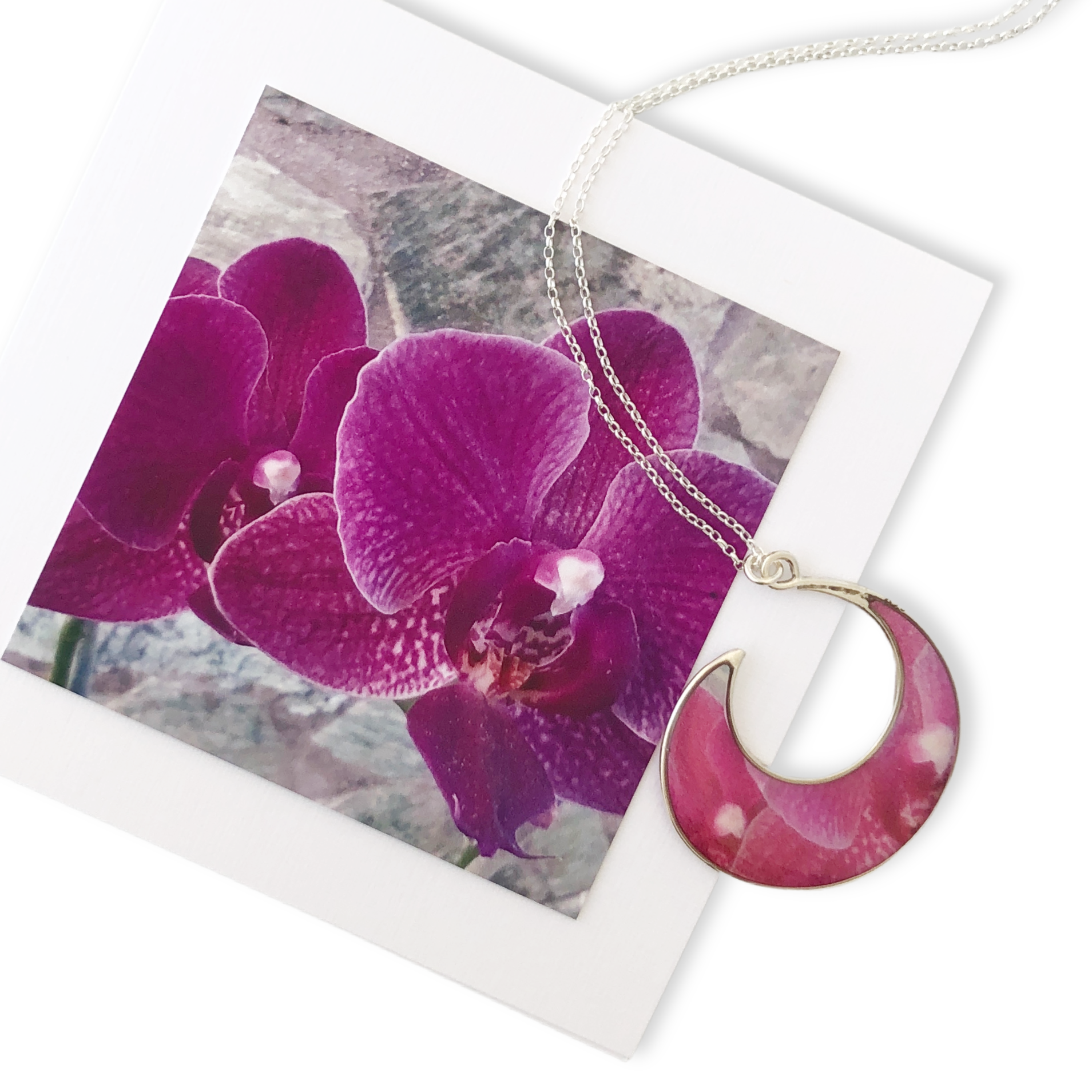 orchid photo jewelry