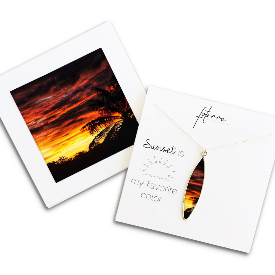red sunset surf necklace photo jewelry