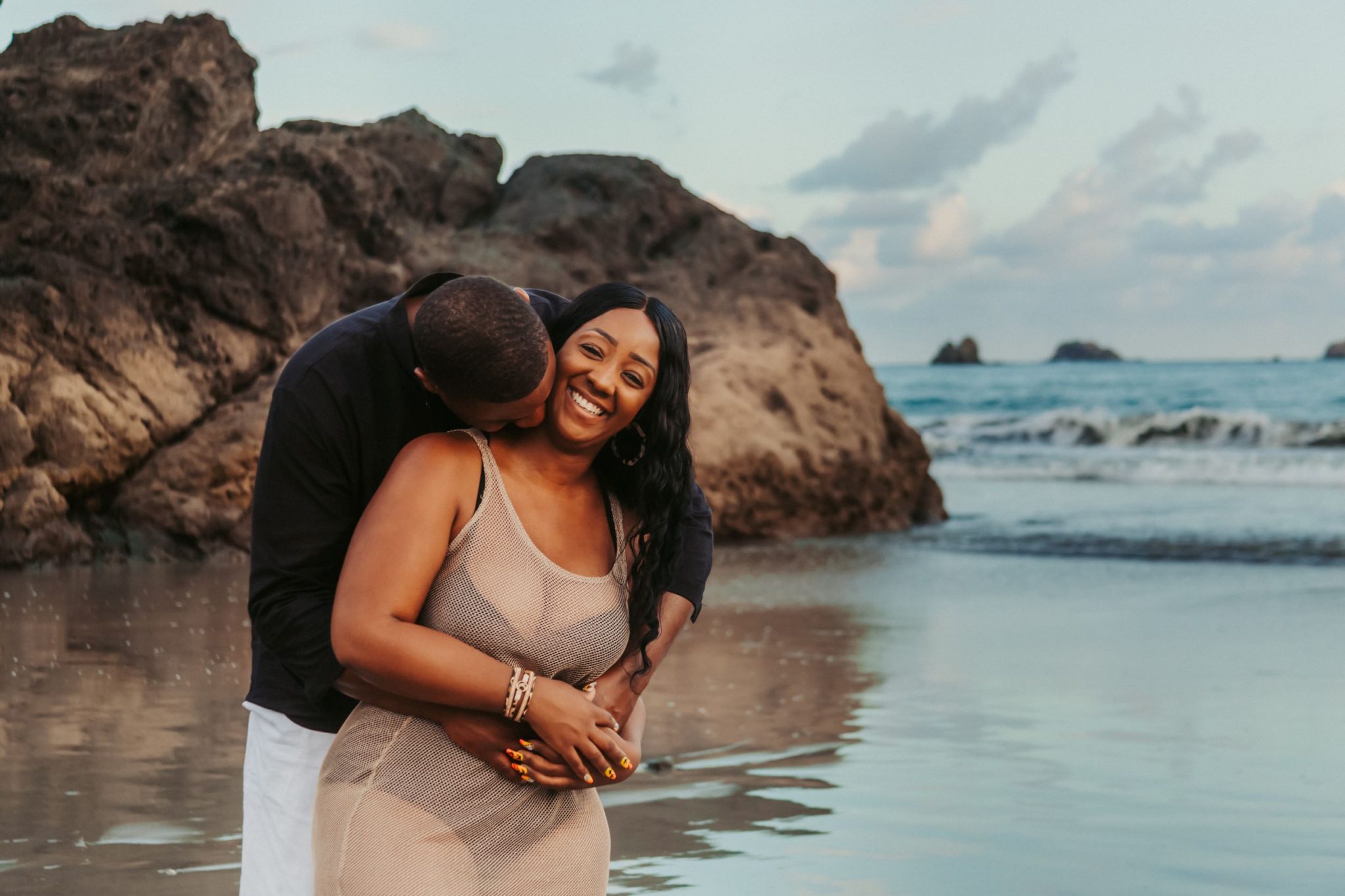 couple on the beach manuel antonio costa rica