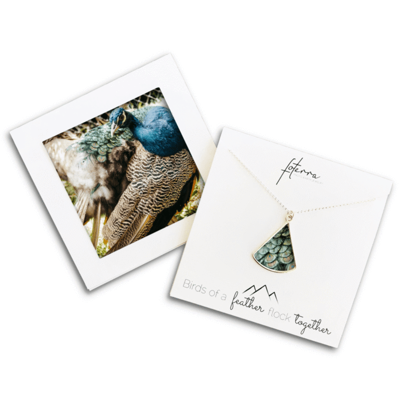 peacock fan necklace